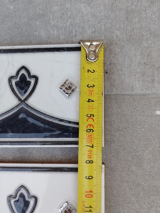 Lote 4 azulejos decorativos azul y blanco