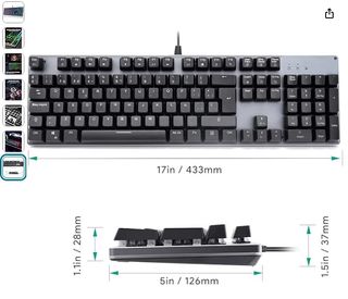 Teclado gaming RGB Aluminio Gris espacial