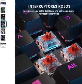 Teclado gaming RGB Aluminio Gris espacial