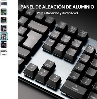 Teclado gaming RGB Aluminio Gris espacial