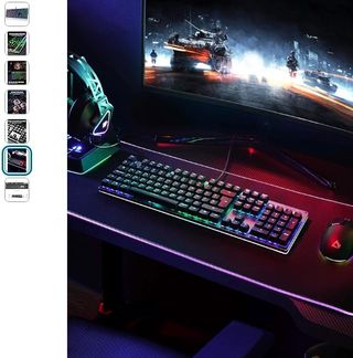 Teclado gaming RGB Aluminio Gris espacial