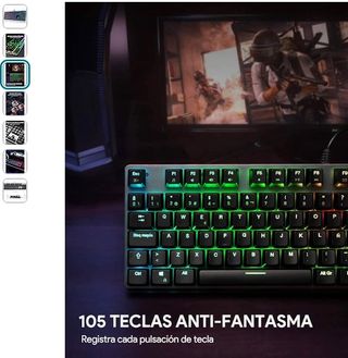 Teclado gaming RGB Aluminio Gris espacial