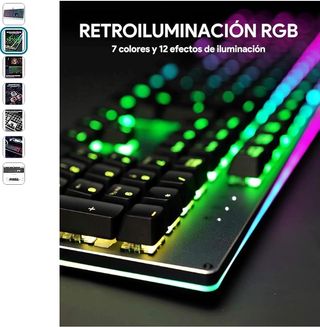 Teclado gaming RGB Aluminio Gris espacial