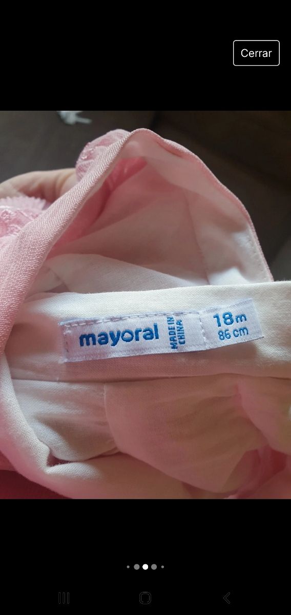 Vestido de ceremonia con fajin