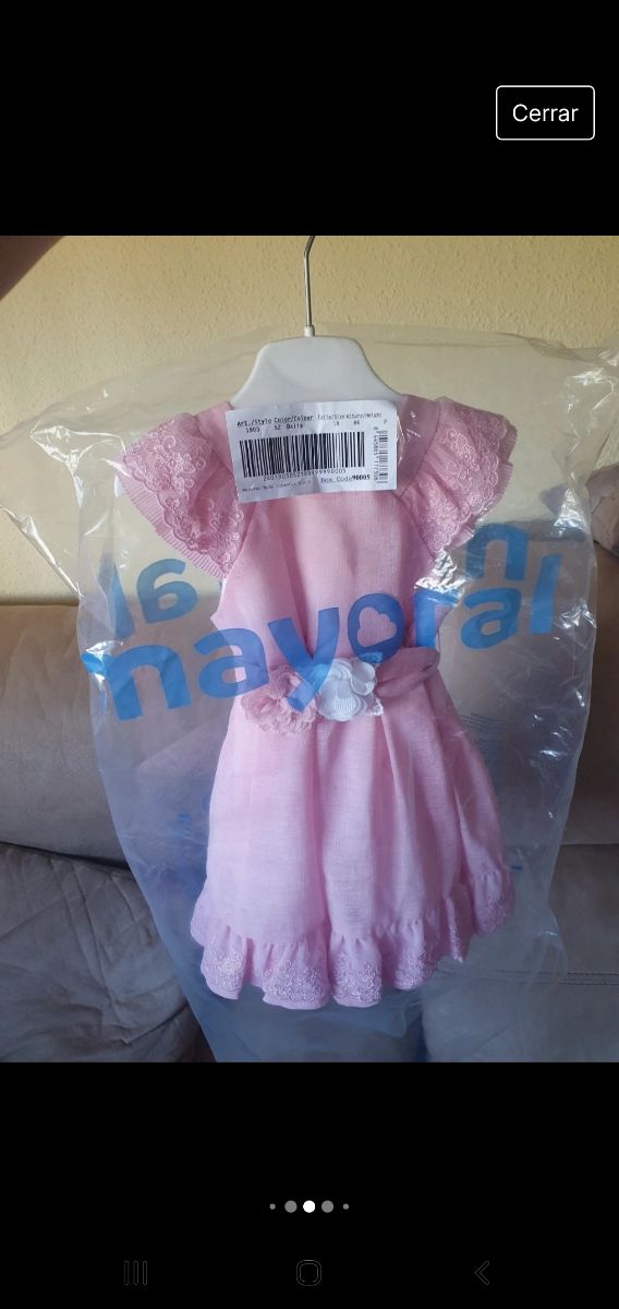 Vestido de ceremonia con fajin