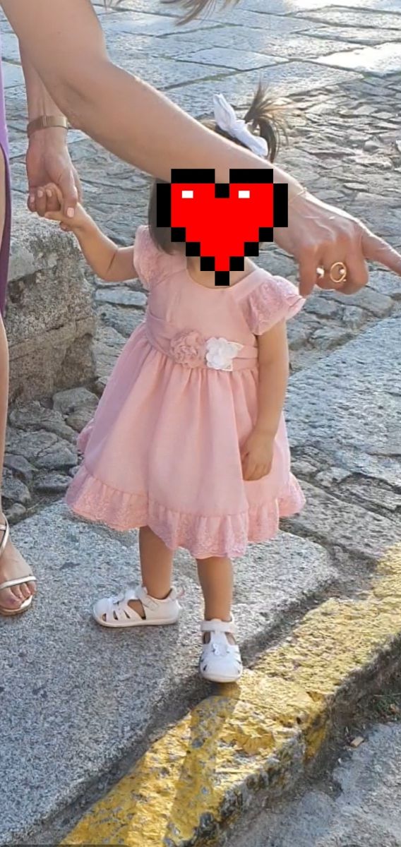 Vestido de ceremonia con fajin