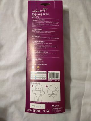 Faja algodón velcro