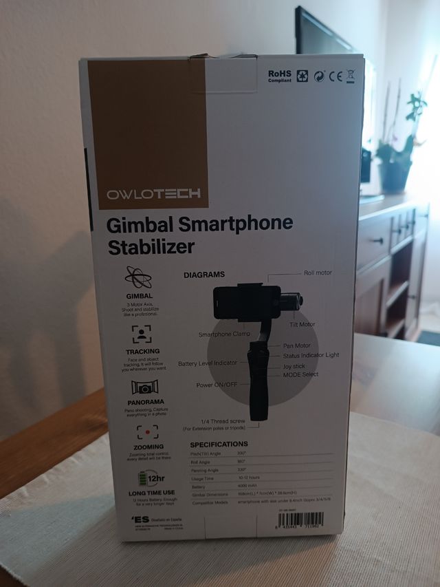 Owlotech Gimbal 3 Ejes para Móvil