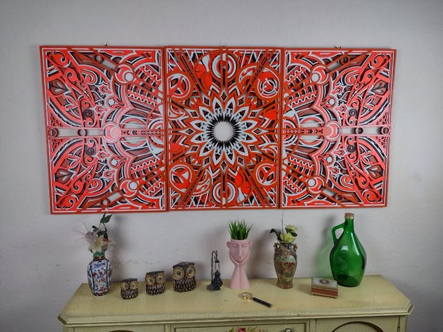 Decorazione da parete Trittico Mandala