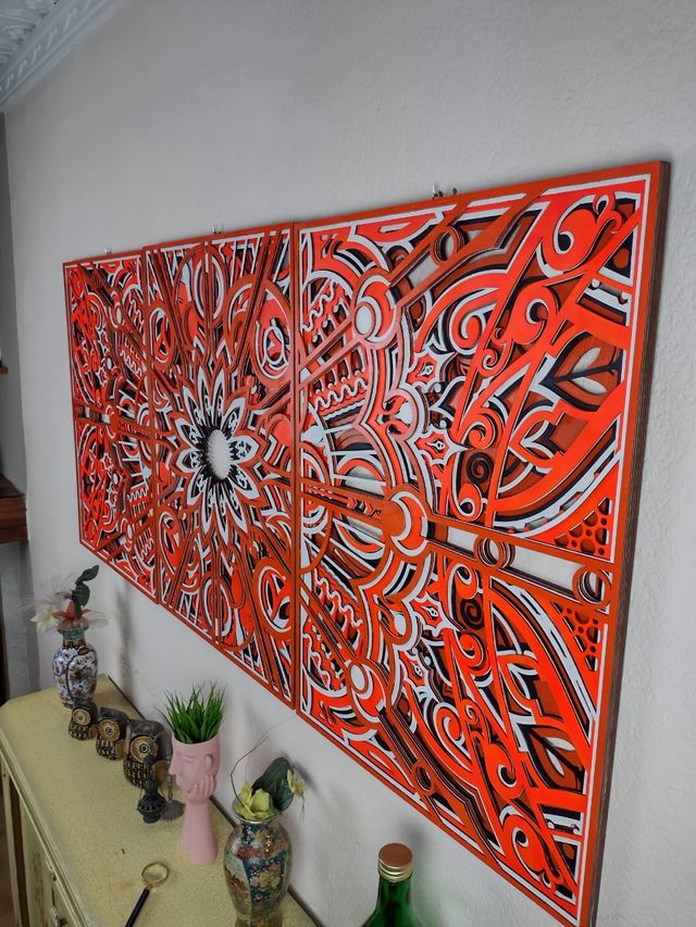 Decorazione da parete Trittico Mandala