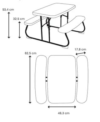 Mesa picnic niños plegable 