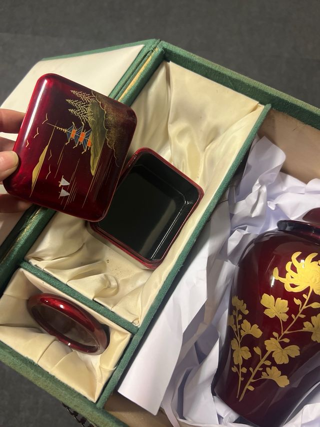 Scatole decorative cinesi in legno