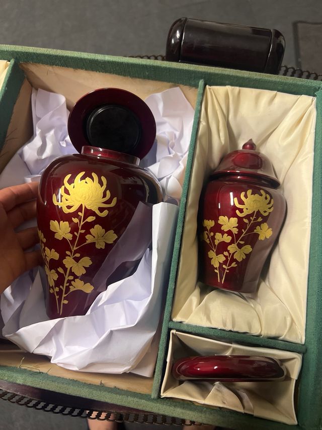 Scatole decorative cinesi in legno