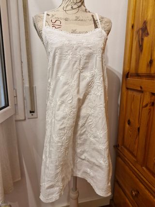 Vestido blanco verano 100% aldogón
