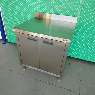 🎱​BU✠ Mesa Central Acero con Pts Batientes