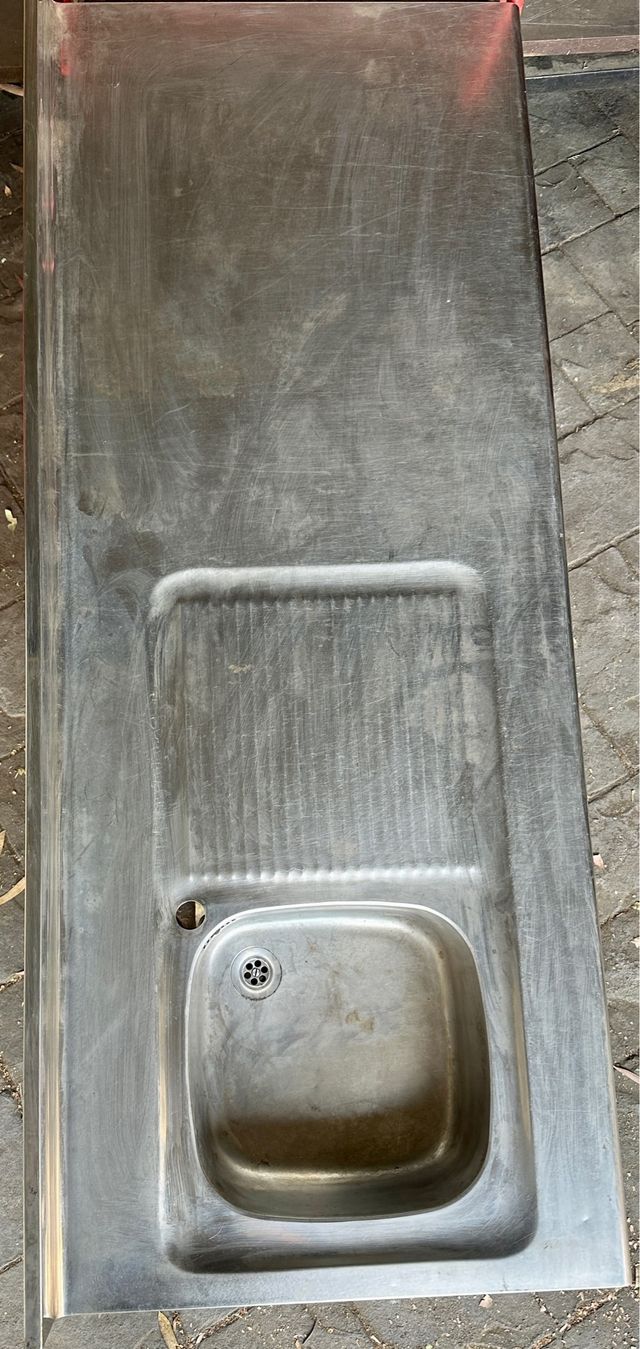 ENCIMERA ACERO INOX CON PILA