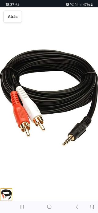 Jack a 2 RCA Macho Cable 2M