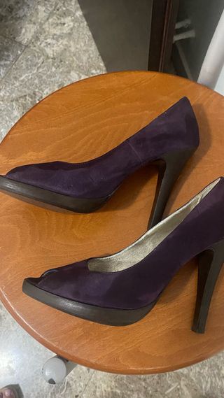 Tacchi viola open toe 40