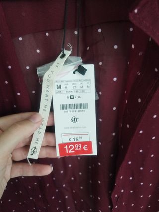Camisa granate Stradivarius mujer 