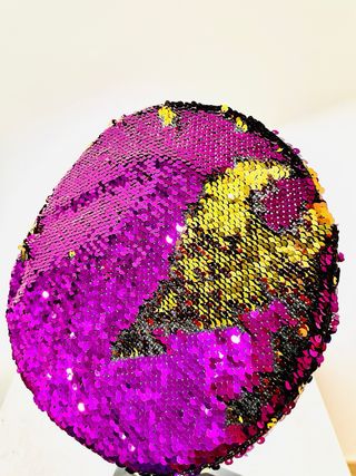 Sombrero burningman morado y dorado