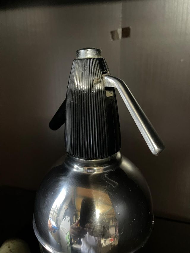 Sifone per seltz vintage con bomboletta co2