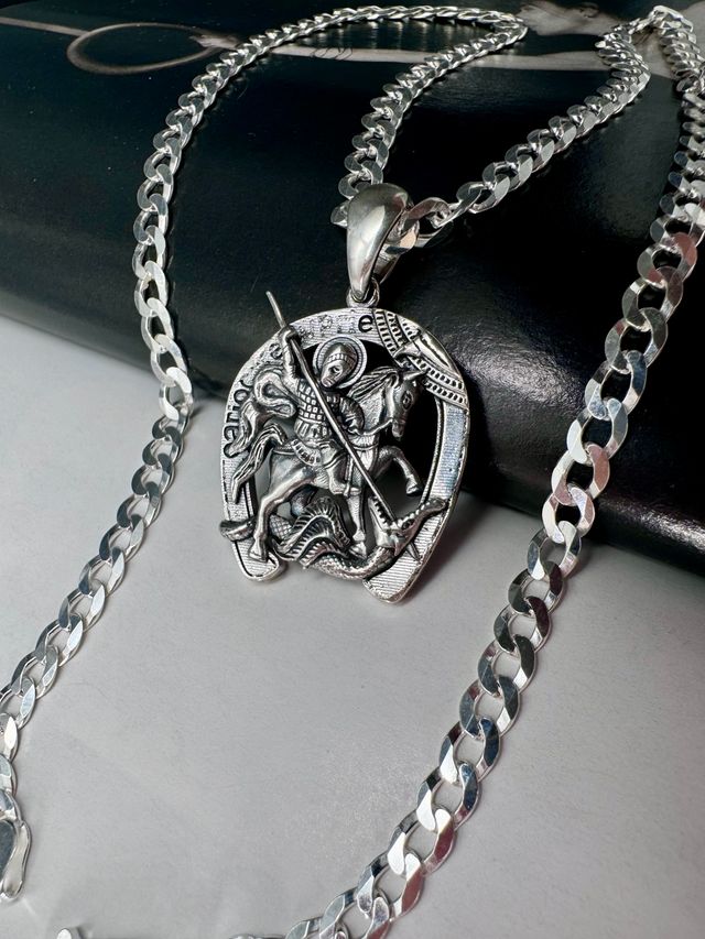 Ciondolo in argento San Giorgio il Vittorioso