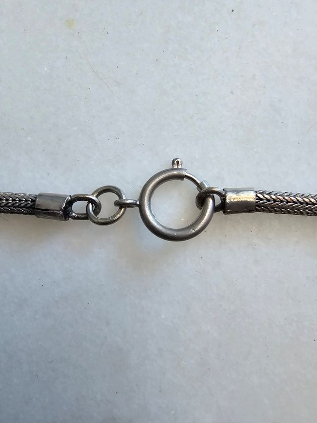 Catena in argento e medaglione azteco