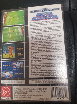 European Club Soccer Megadrive Sega