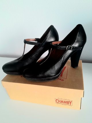 Zapatos negros tacón mujer