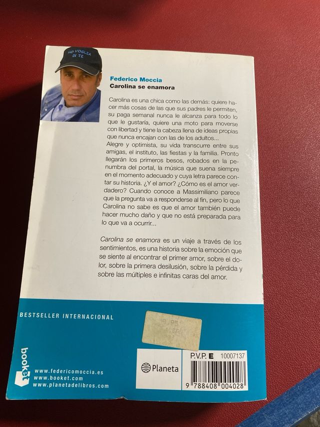 Libro Carolina se enamora de Federico Moccia 