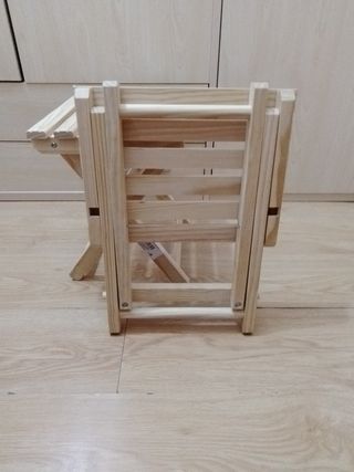 Taburete madera plegable