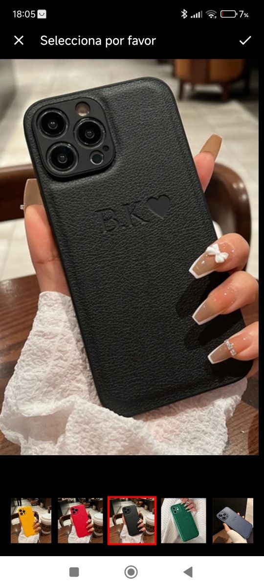 Funda cover imitación piel  iPhone 15 plus nueva 