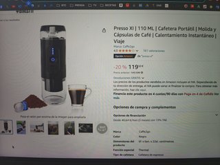 Cafetera portátil con carga USB