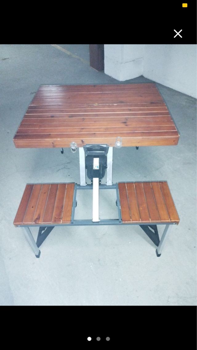 mesa madera para camping juvenil
