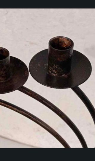 Pareja candelabros velas de pie hachero