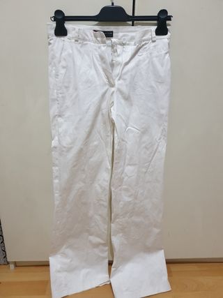Pantalone gamba larga bianco bad girls