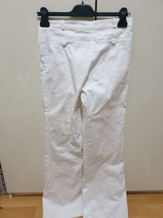 Pantalone gamba larga bianco bad girls