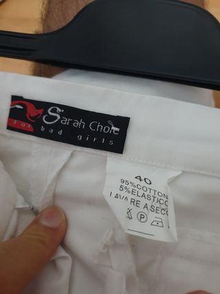 Pantalone gamba larga bianco bad girls