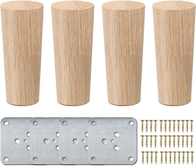 NUEVAS 4 patas madera de 8-10-15-20-25-30cm