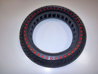 2 RUEDAS MACIZAS PATINETE 8.5×2 – PUNTOS ROJOS