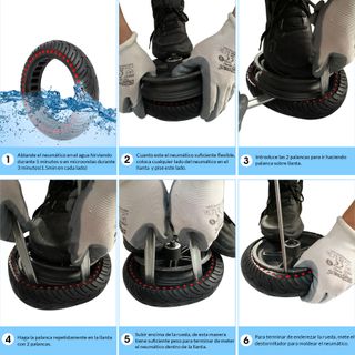 2 RUEDAS MACIZAS PATINETE 8.5×2 – PUNTOS ROJOS