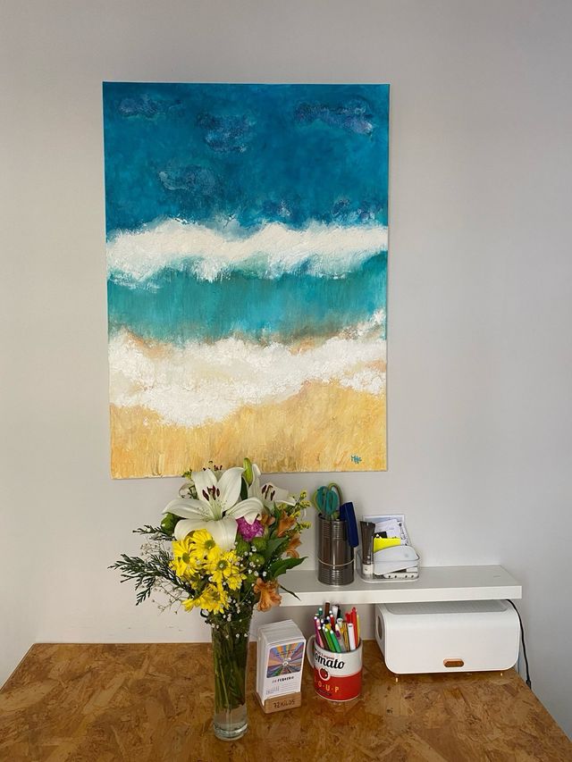 Cuadro abstracto mar