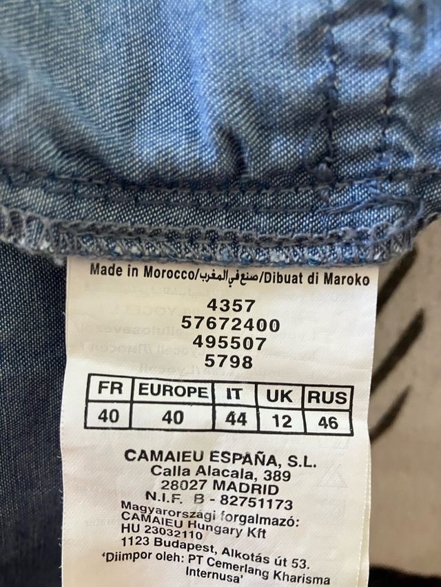 Vestido jeans talla L