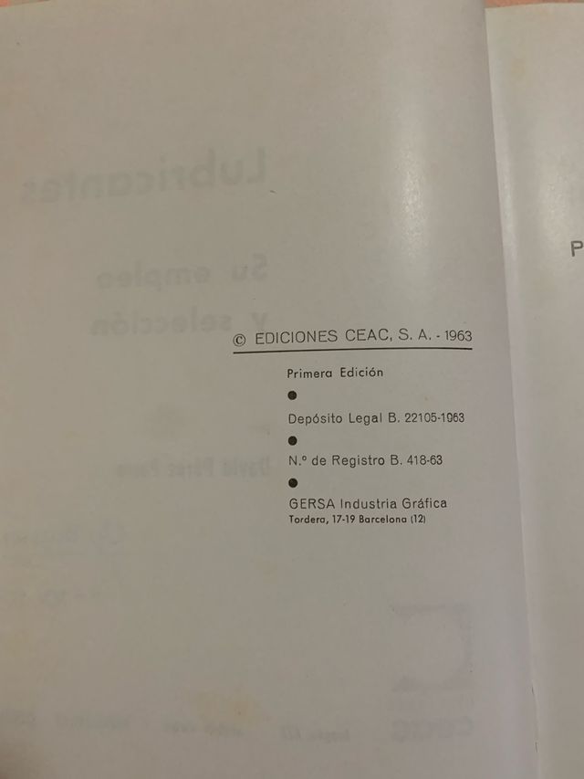 Lubrificantes su seleccion y empleo Ceac