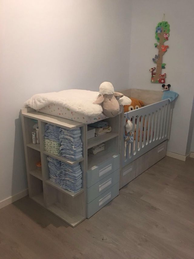 Cuna convertible en cama infantil