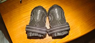 Un par zapatitos para proteger patas cachorro