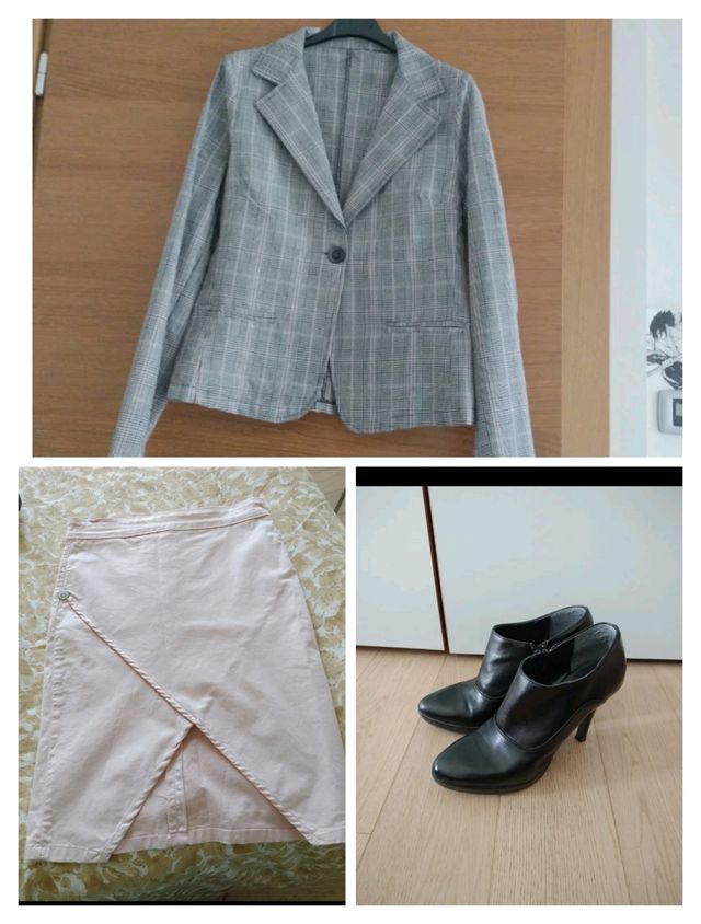 Set giacca, gonna Forpen, scarpe