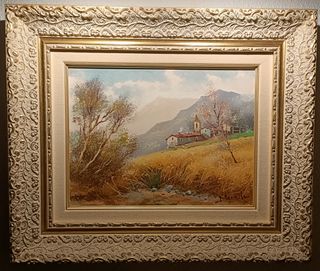 Cuadro con marco dorado