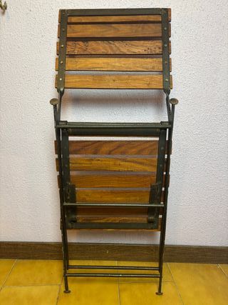 Silla De Madera y Hierro Forjado