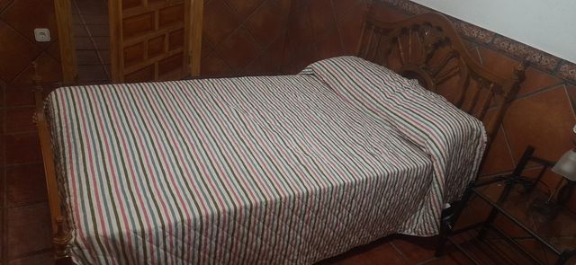 Cama de madera vintage 105x190